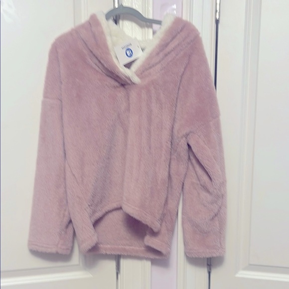 Cozy Pink Hooded Sweater - Picture 2 of 4